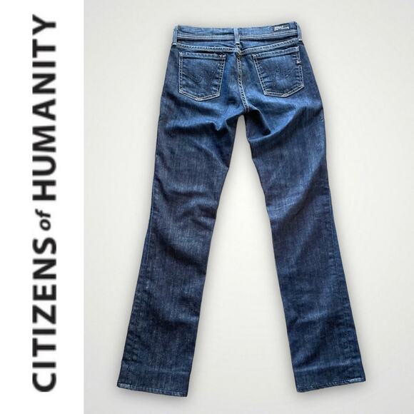 CITIZENS OF HUMANITY 142 AVA LOW RISE STRAIGHT LEG Y2K DARK JEANS 27 - Picture 2 of 7